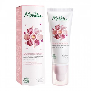 Melvita Nectar de Roses - Gelée Fraîche Désaltérante - 40 ml Pour peaux mixtes à grasses Hydratation BIO