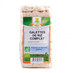 Moulin des Moines Galettes de Riz Complet - 100g Pour le goûter, le petit déjeuner et les repas légers