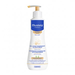 Mustela Gel Lavant Nourrissant au Cold Cream - 300 ml Peau sèche Au cold cream Nouveau-né, bébé et enfant Corps et cheveux Nettoie et nourrit 0% paraben Sans savon