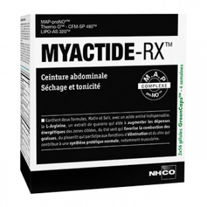 NHCO Myactide-RX 2 x 56 gélules Ceinture abdominale Séchage et tonicité Complexe M.A.P 56 gélules matin + 56 gélules soir 4 semaines