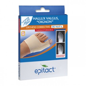 Epitact Hallux Valgus "Oignon" Orthèse Corrective de Nuit Thermoformable Taille S