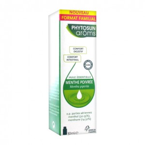 Phytosun Aroms Huile Essentielle Menthe Poivrée BIO 30 ml Confort digestif Confort intestinal 100% HEBBD FORMAT FAMILIAL