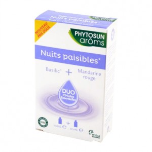 Phtyosun Aroms Nuits Paisibles - Duo d'Huiles Essentielles Romarin 1.8 - 10 ml + Menthe Poivrée - 10 ml 100% HEBBD