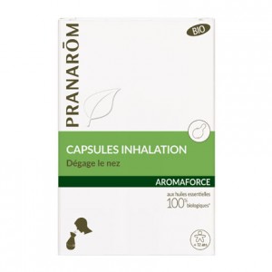 Pranarôm Aromaforce - Capsules Inhalation BIO - 15 Capsules Dégage le nez Aux huiles essentielles 100% biologiques A partir de 12 ans 5420008518973