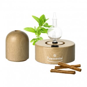 Puressentiel Diffuseur à Nébulisation Pour huiles essentielles Bois naturel