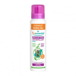 Puressentiel Répulsif Poux - Spray 200 ml Format familial Efficacité 24H 100% origine naturelle Éloigne les poux 0% insectifuge neurotoxique