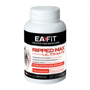 EA Fit Ripped Max Ultimate 120 Comprimés Combustion des graisses Efficacité renforcée Programme 30 jours