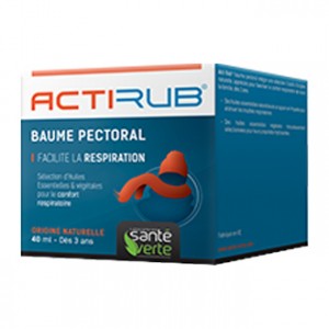 Santé Verte ActiRub - Baume Pectoral 40 ml Facilite la respiration Origine naturelle Dès 3 ans