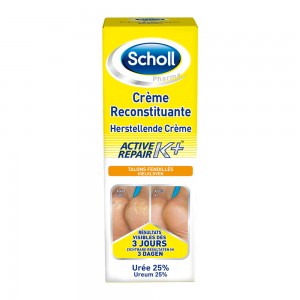 Scholl Crème Reconstituante Active Repair K+  - 60 ml Urée 25% Talons fendillés ou crevassés Résultats visibles dès 3 jours 3059949931590