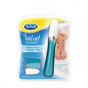 Scholl Velvet Smooth Sublime Ongles Système Électrique Pour des ongles sublimes en un clin d'oeil Fourni avec 3 limes 1 pile AA