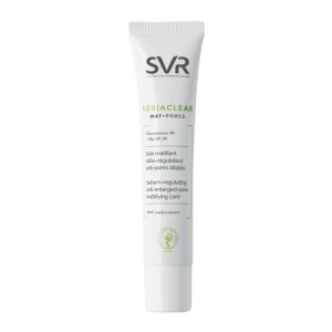 SVR Sebiaclear - Mat+Pores - 40 ml Soin matifiant sébo-régulateur anti-pores dilatés Pour peaux à imperfections Sans paraben Testé sur peaux grasses et sensibles 3401381332846