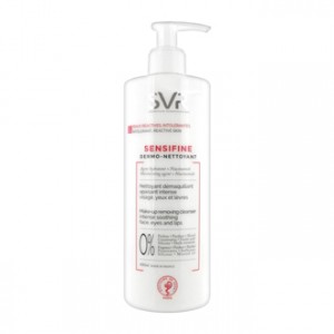 SVR Sensifine - Dermo-Nettoyant 400 ml Nettoyant démaquillant apaisant intense Pour peaux réactives et intolérantes Visage, yeux et lèvres Agent hydratant + niacinamide