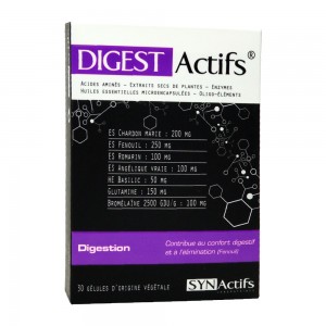 SYNActifs DIGEST Actifs - 30 Gélules Contribue au confort digestif et à l'élimination (Fenouil) 3401560178395