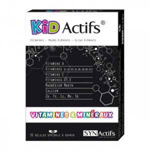 SYNActifs KidActifs Vitamines et Minéraux 30 Gélules Gélule sprinkle à ouvrir Un cocktail de vitamines et minéraux pour votre enfant