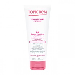 Topicrem DA Baume Emollient 200 ml Visage et corps Relipide, apaise et répare Hypoallergénique et sans parfum Peaux sensibles très sèches et atopiques Nourrisson, enfant et adulte