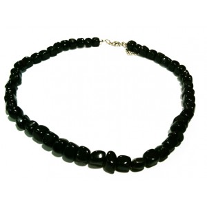 Collier Tourmaline Noire Perles Rondes