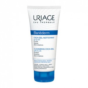 Uriage Bariéderm - CICA-Gel Nettoyant au CU-Zn - 200 ml Purifie Apaise anti-irritations Peaux fragilisées et irritées Visage et corps Sans parfum et sans savon Hypoallergénique 3661434005466