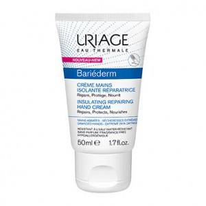 Uriage Bariéderm - Crème Mains Isolante Réparatrice - 50 ml Répare Protège Nourrit Mains abimées, sècheresses extrêmes Résistante à l'eau 3661434004728