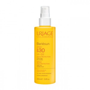 uriage bariésun spray spf 30 très haute protection peaux sensibles fluide léger fini invisible water resistant