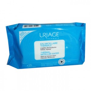 Uriage Lingettes Démaquillantes Eau Micellaire Thermale 25 Lingettes Nettoie et hydrate votre peau Pour peaux normales à sèches Visage et yeux