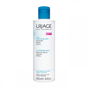 Uriage Lait Démaquillant 250 ml Démaquille, nettoie et adoucit Peaux normales à sèches Visage et yeux