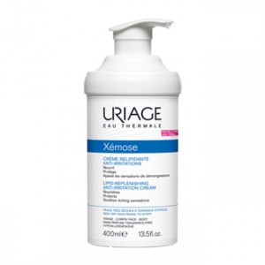 Uriage Xémose - Crème Relipidante Anti-Irritations 400 ml NOUVELLE FORMULE Nourrit Protège Apaise les sensations de démangeaisons Peaux très sèches à tendance atopique