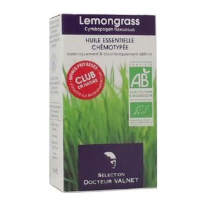 Dr Valnet Huile Essentielle Lemongrass BIO - 10 ml Huile essentielle chémotypée Cymbopogon Flexosus Digestive, calmante