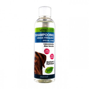 vetoform shampooing usage frequent special chien 200 ml apaisant et hydratant sans colorant et sans paraben
