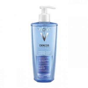 Vichy Dercos Minéral Doux - Mineral Soft - Shampooing Doux Fortifiant  400 ml Usage fréquent Pour tous types de cheveux Sans paraben