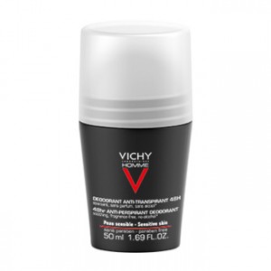 Vichy Homme Déodorant Bille Anti-Transpirant 48H Peaux Sensibles 50 ml