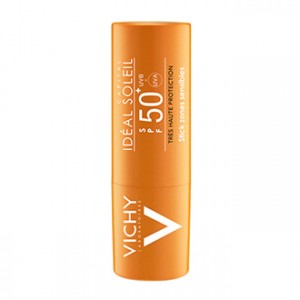 Vichy Idéal Soleil - Stick SPF50+ 9gr Protection zones sensibles Très haute protection Sans parfum et sans paraben Hypoallergénique