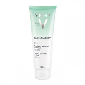 Vichy Normaderm - 3 en 1 Exfoliant + Nettoyant + Masque 125 ml Masque 3 en 1 Peau sensible Sans paraben