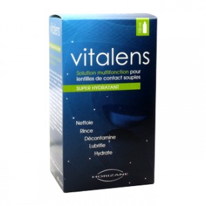 Vitalens Solution Multifonction pour Lentilles de Contact Souples 100 ml Super hydratant Fourni avec 1 étui à lentille