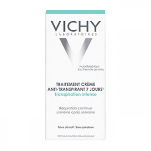 Vichy Traitement Anti-Transpirant 7 Jours Crème 30 ml Régulation continue semaine après semaine Sans alcool et sans paraben