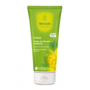 Weleda Crème de Douche au Citrus - 200 ml Fraîcheur et bonne humeur  A l'huile essentielle de citron sans savon préserve l’épiderme du dessèchement  respecte l’équilibre naturel de la peau