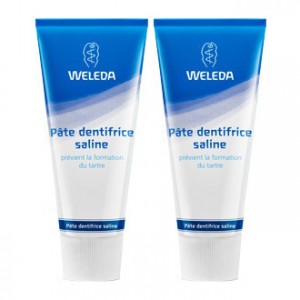 Weleda Pâte Dentifrice Saline DUO 2 x 75 ml Prévient la formation du tartre 3596202561946