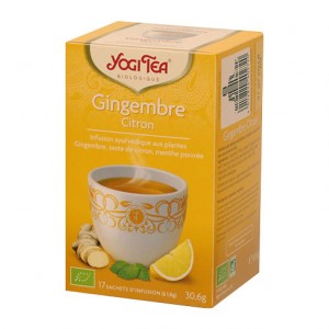 Yogi Tea Gingembre Citron - 17 Sachets Tisane ayurvédique 4012824402720